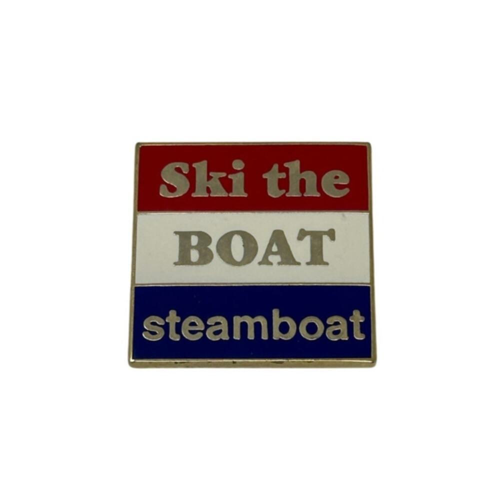 Steamboat 'Ski The Boat' Skiing Pin - Colorado Souvenir